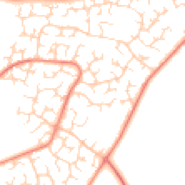 Daytime road noise heatmap for DE21 2RP