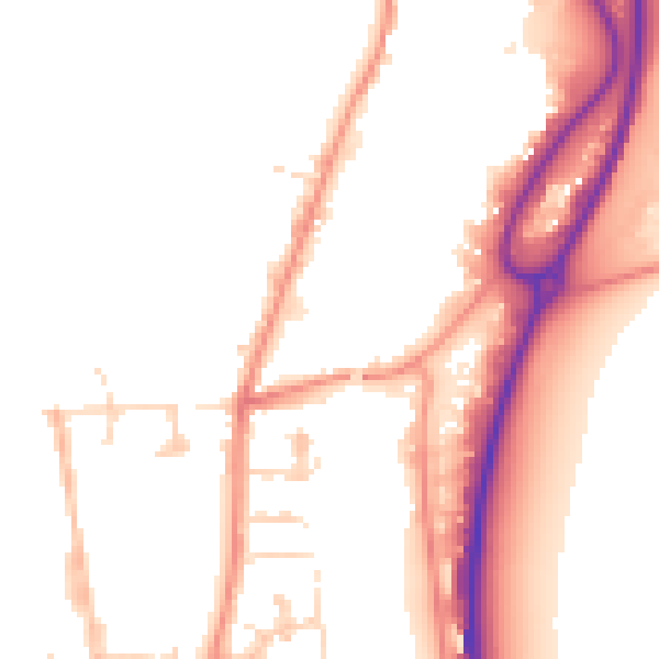 Daytime road noise heatmap for DE21 4AB