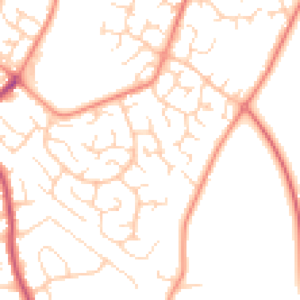 Daytime road noise heatmap for DE21 4RP