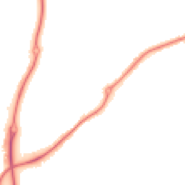 Night-time road noise heatmap for DE21 4UA