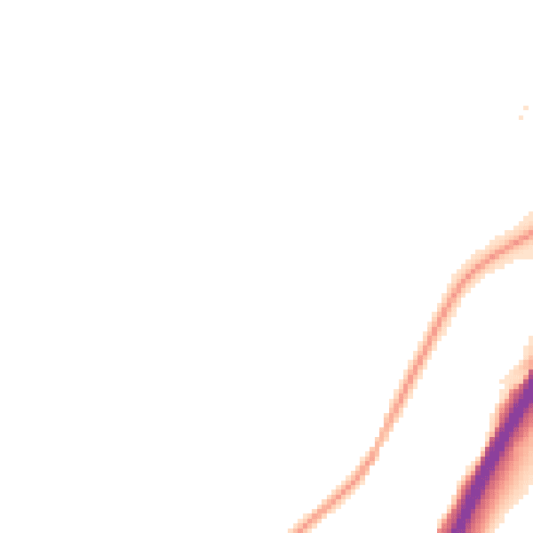 Night-time road noise heatmap for DE21 5AQ