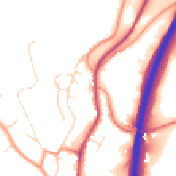 Daytime road noise heatmap for DE21 5AW