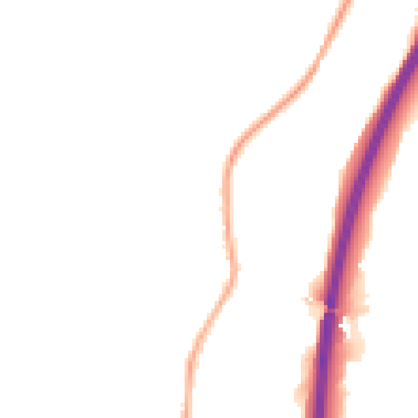 Night-time road noise heatmap for DE21 5AW