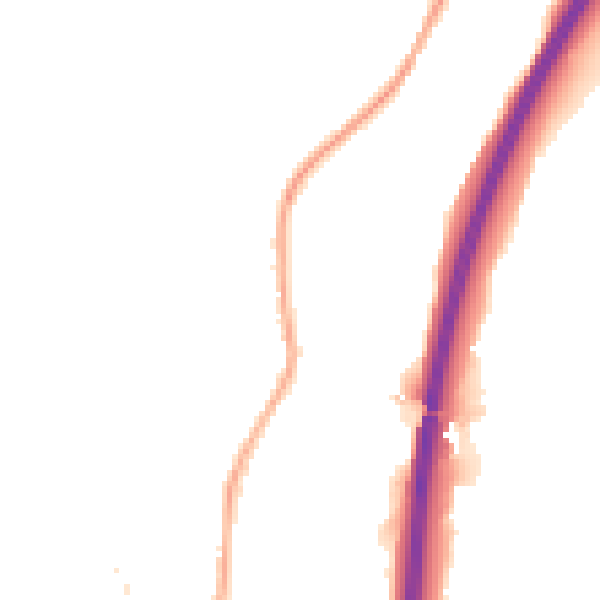 Night-time road noise heatmap for DE21 5AX