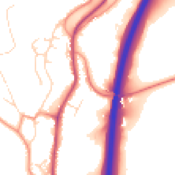 Daytime road noise heatmap for DE21 5AY