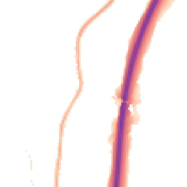 Night-time road noise heatmap for DE21 5AY