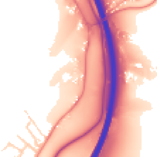 Daytime road noise heatmap for DE21 5BA