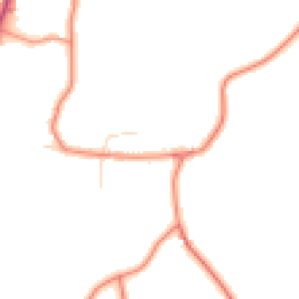 Daytime road noise heatmap for DE21 5BQ