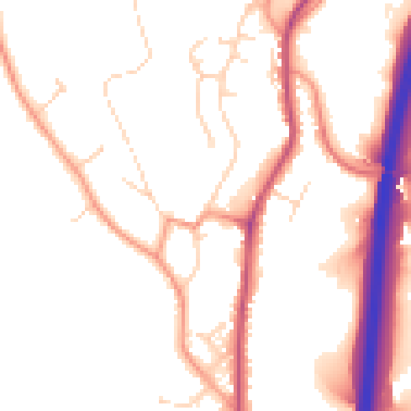 Daytime road noise heatmap for DE21 5DH