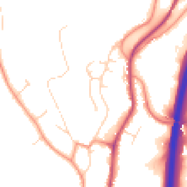 Daytime road noise heatmap for DE21 5DL