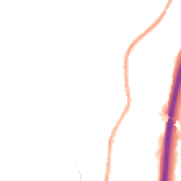 Night-time road noise heatmap for DE21 5DL