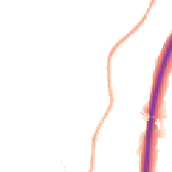 Night-time road noise heatmap for DE21 5DP