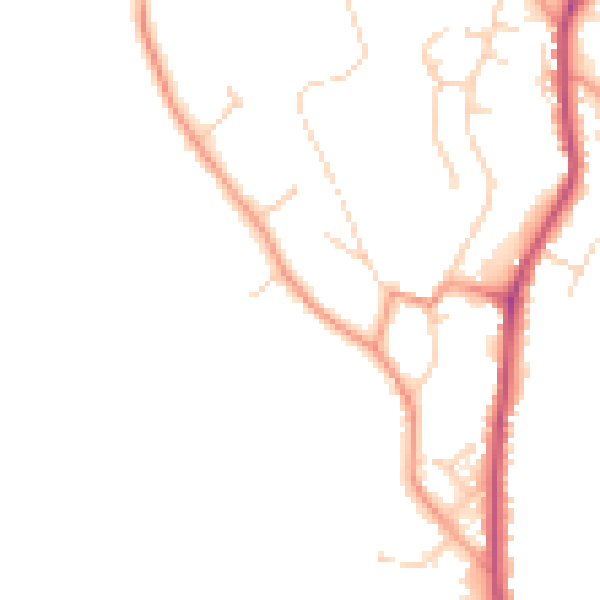 Daytime road noise heatmap for DE21 5DS