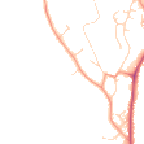 Daytime road noise heatmap for DE21 5DX