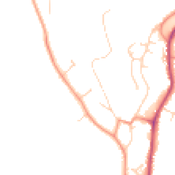 Daytime road noise heatmap for DE21 5DY