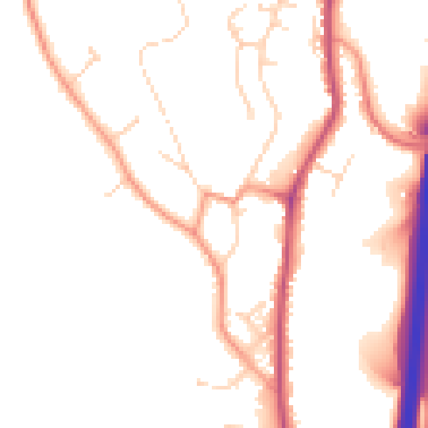 Daytime road noise heatmap for DE21 5EB