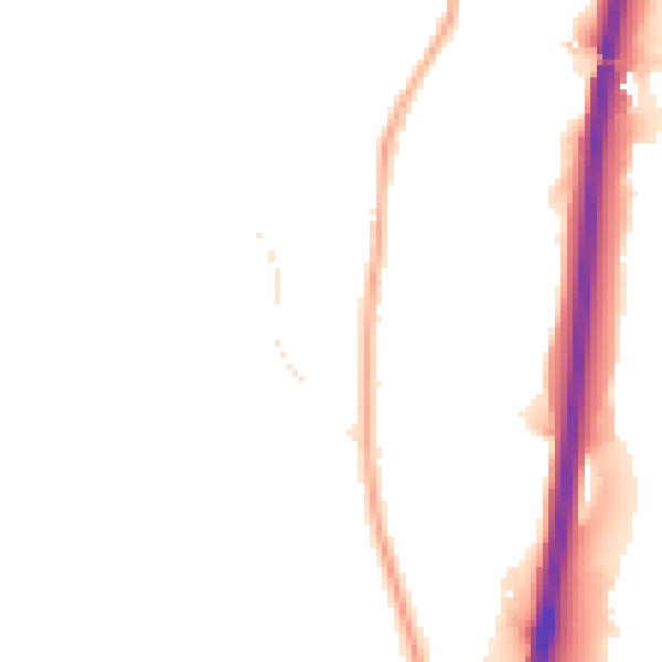 Night-time road noise heatmap for DE21 5ED