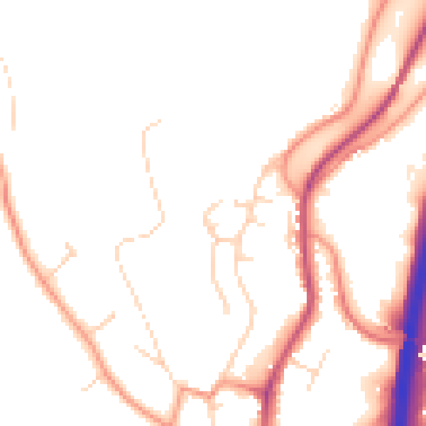 Daytime road noise heatmap for DE21 5EN