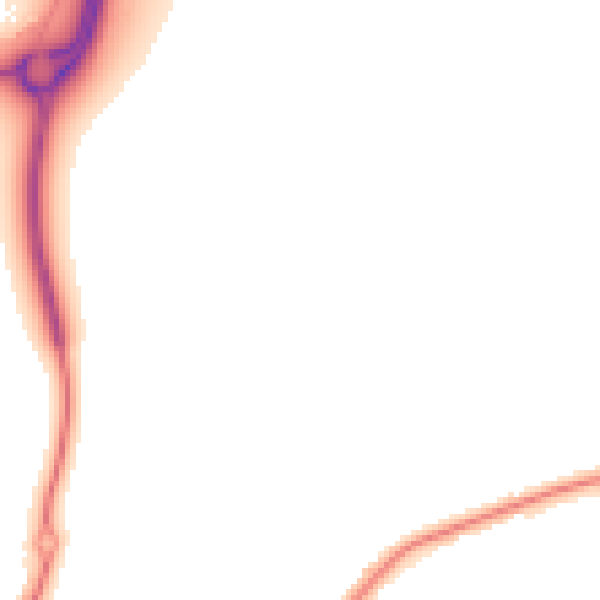 Night-time road noise heatmap for DE21 5LJ