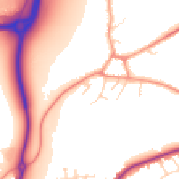Daytime road noise heatmap for DE21 5LQ