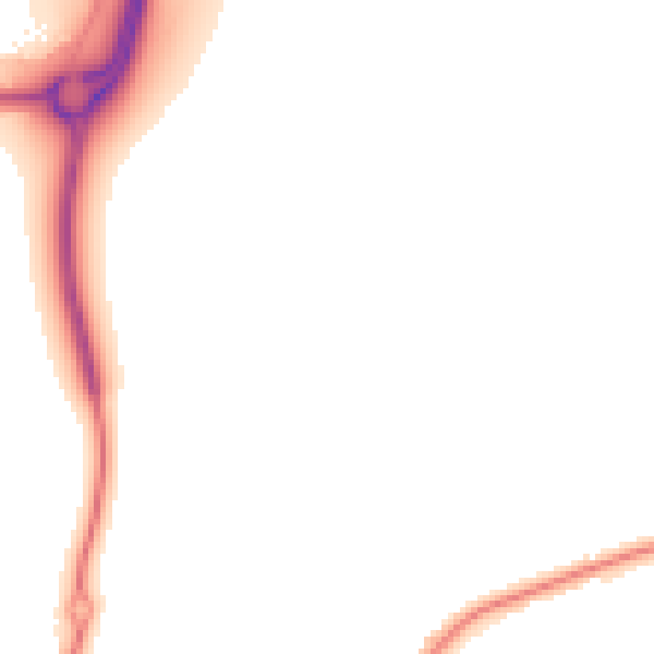 Night-time road noise heatmap for DE21 5LQ