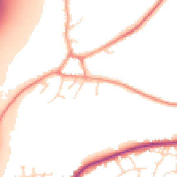Daytime road noise heatmap for DE21 5LU