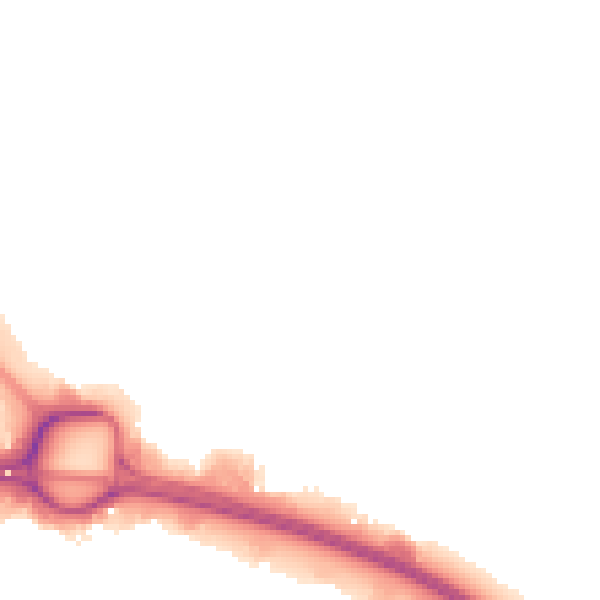 Night-time road noise heatmap for DE21 6AX
