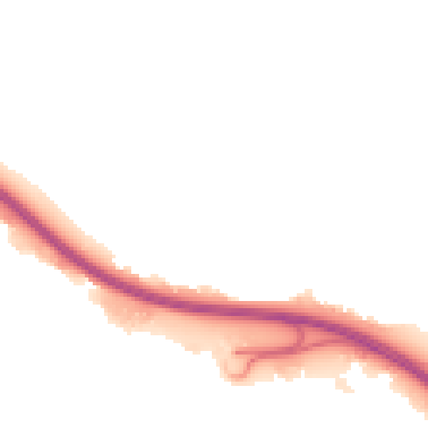 Night-time road noise heatmap for DE21 6PN