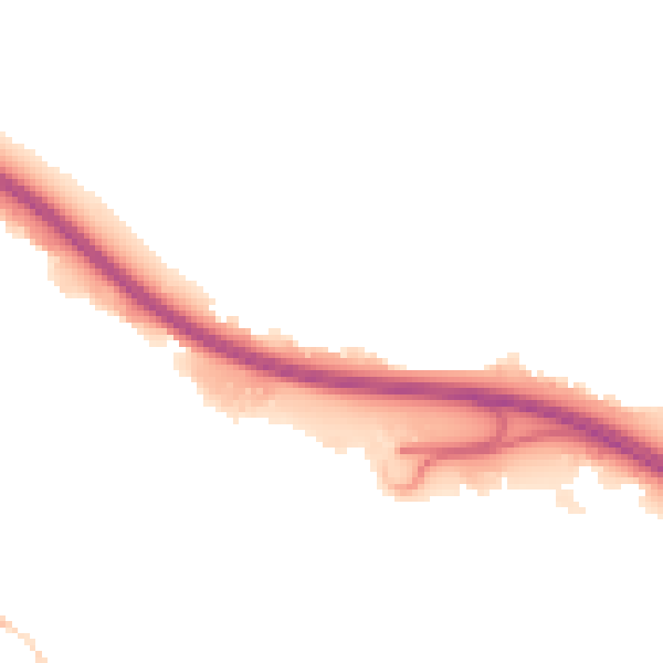 Night-time road noise heatmap for DE21 6PQ