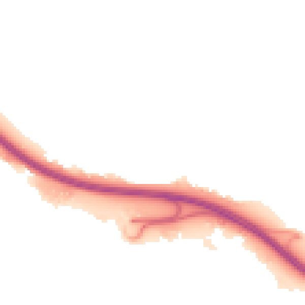 Night-time road noise heatmap for DE21 6QG