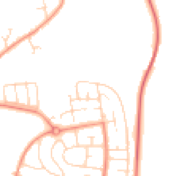 Daytime road noise heatmap for DE21 6UH