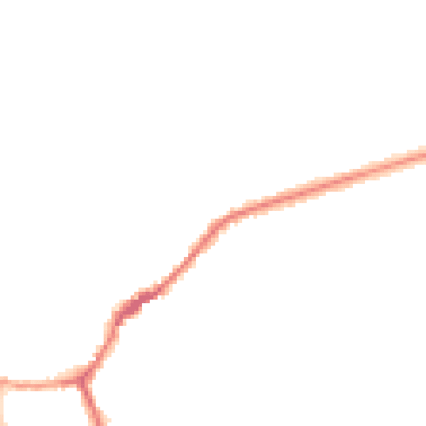 Night-time road noise heatmap for DE21 7JF