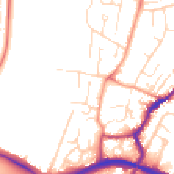 Daytime road noise heatmap for DE21 7LP