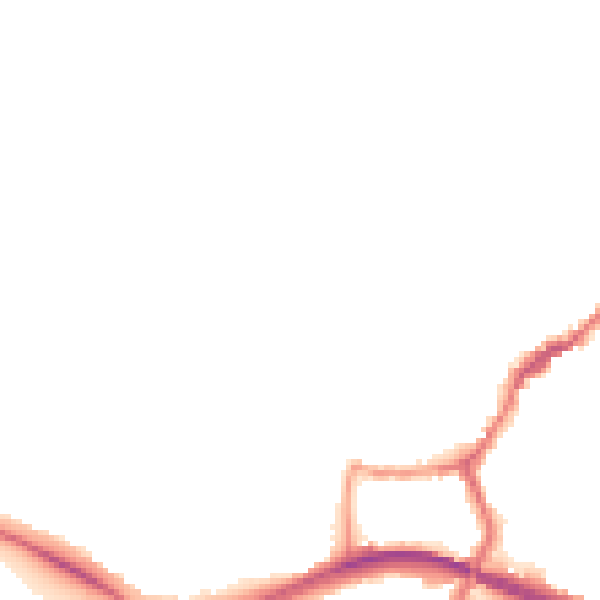 Night-time road noise heatmap for DE21 7LP