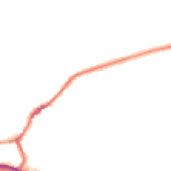 Night-time road noise heatmap for DE21 7SA