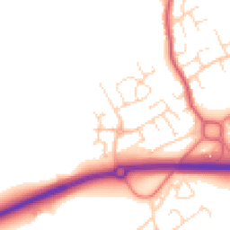 Daytime road noise heatmap for DE3 0AB