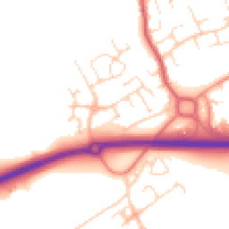 Daytime road noise heatmap for DE3 0AD