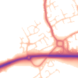 Daytime road noise heatmap for DE3 0AE