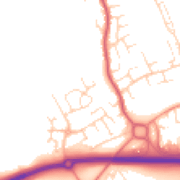 Daytime road noise heatmap for DE3 0AT