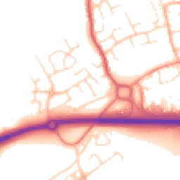 Daytime road noise heatmap for DE3 0AW