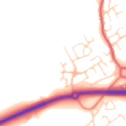 Daytime road noise heatmap for DE3 0AX