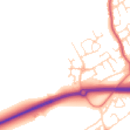 Daytime road noise heatmap for DE3 0AZ