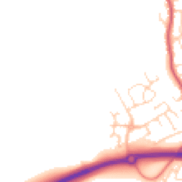 Daytime road noise heatmap for DE3 0BB