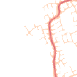 Daytime road noise heatmap for DE3 0BF