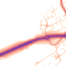 Daytime road noise heatmap for DE3 0BN