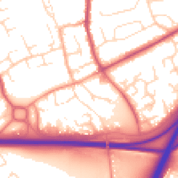 Daytime road noise heatmap for DE3 0BQ