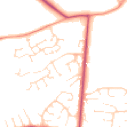 Daytime road noise heatmap for DE3 0BT