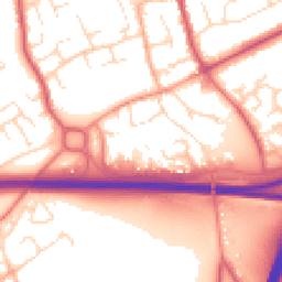 Daytime road noise heatmap for DE3 0BU