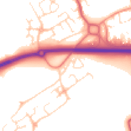 Daytime road noise heatmap for DE3 0BY