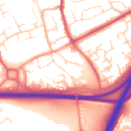 Daytime road noise heatmap for DE3 0BZ